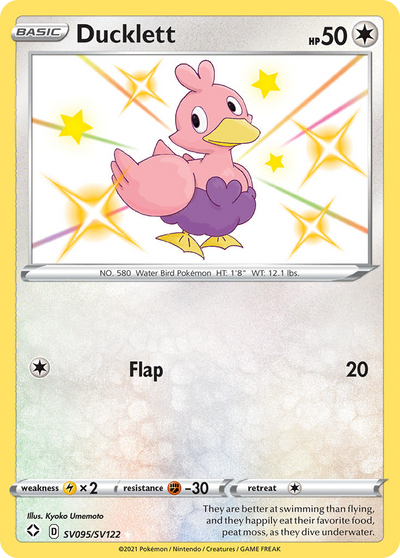 Ducklett SV095 Rare Shiny