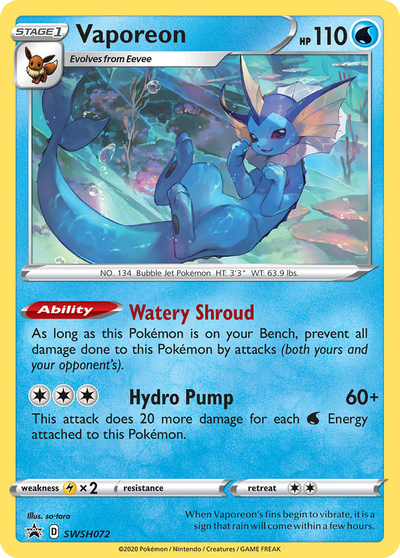 Vaporeon SWSH072 Promo