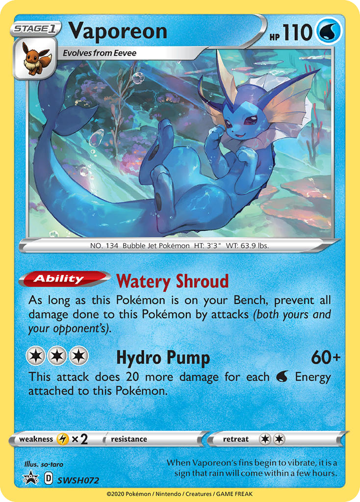 Vaporeon SWSH072 Promo