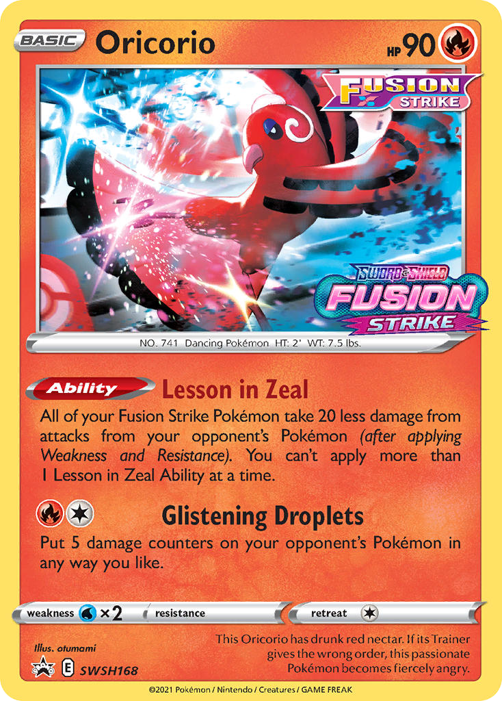 Oricorio SWSH168 Promo