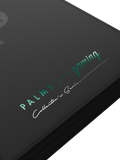 Debossed foil logo on PU leather cover