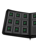 Open spread with 3x3 top loader layout