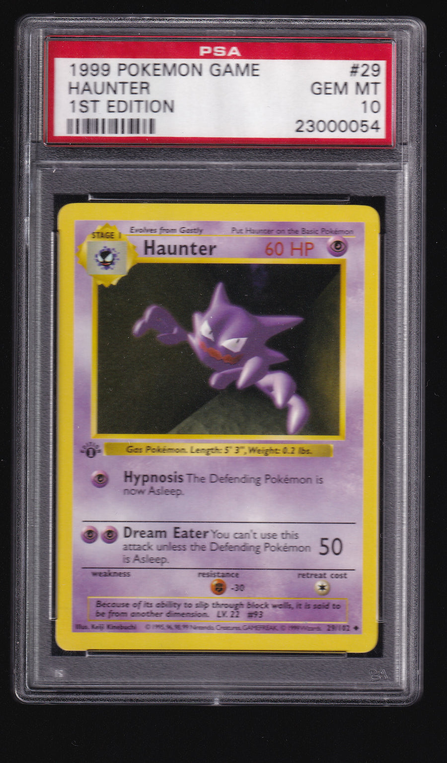 PSA 10 Haunter 29 1st Edition Uncommon
