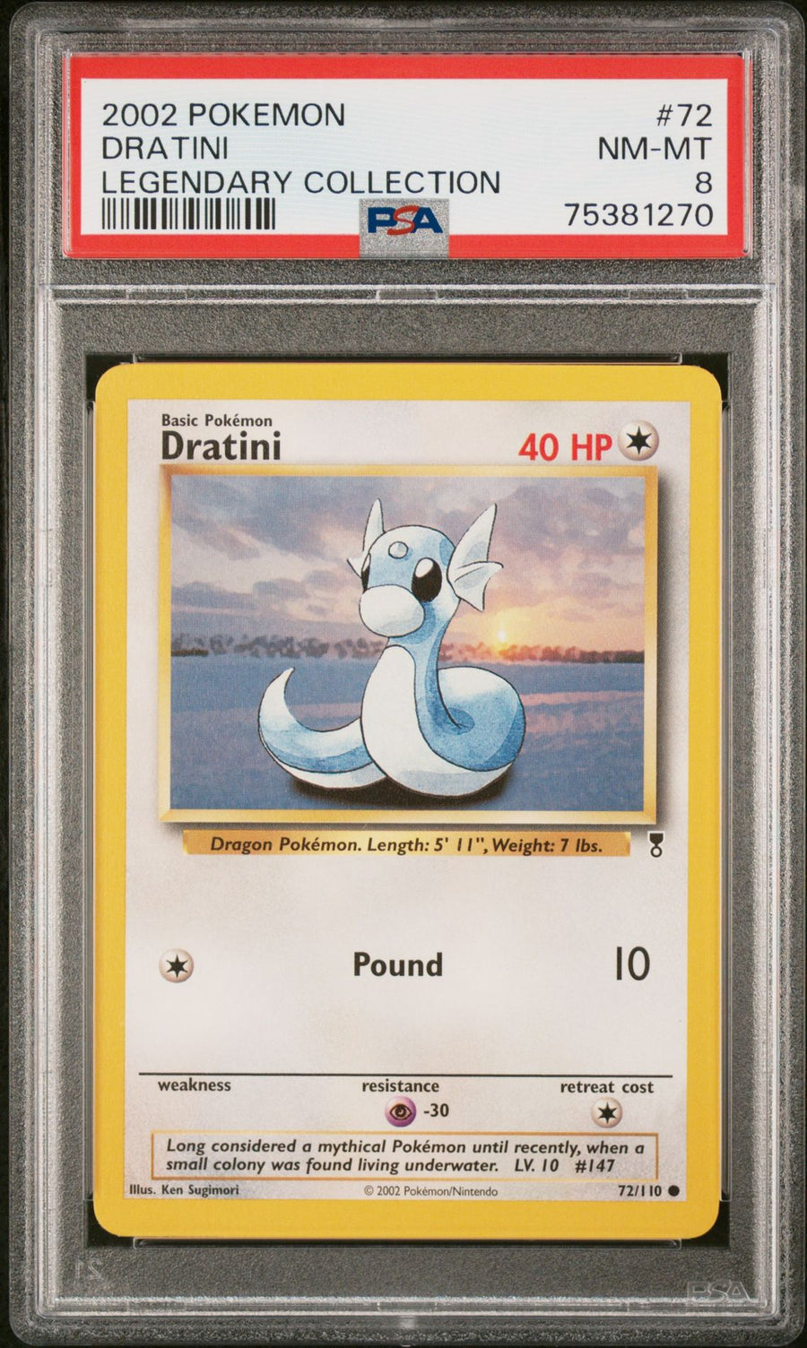 PSA 8 Dratini 72 front