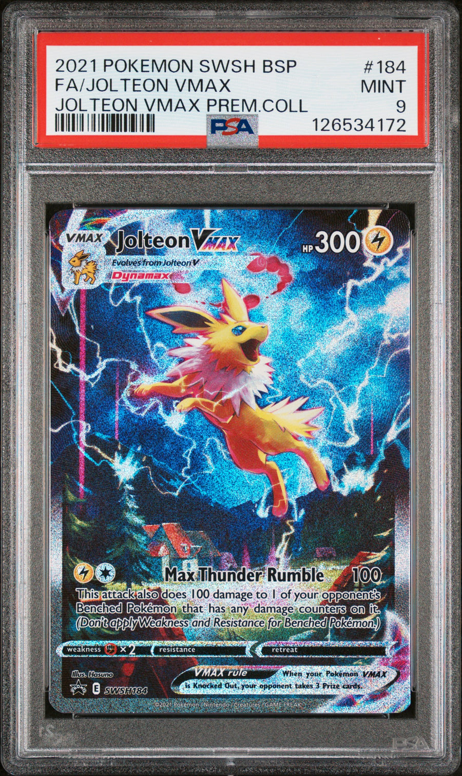 PSA 9 Jolteon VMAX SWSH184
