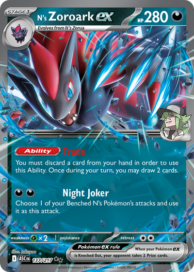 N's Zoroark ex 137 Double Rare