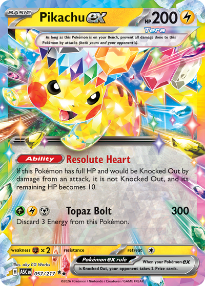 Pikachu ex 57 Double Rare