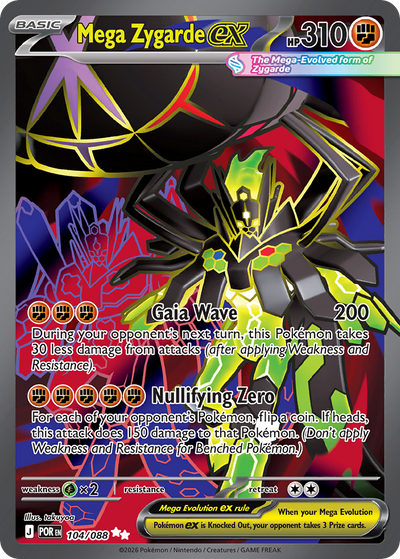 Mega Zygarde ex 104 Ultra Rare