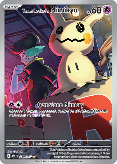Team Rocket's Mimikyu 238 Illustration Rare